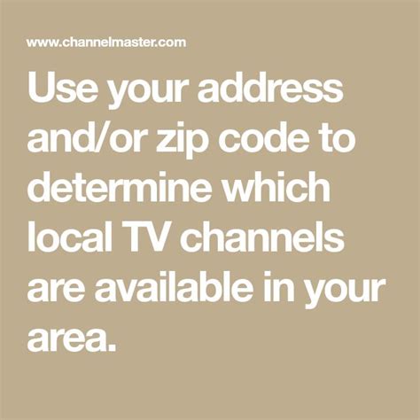 zip code for free tv channels